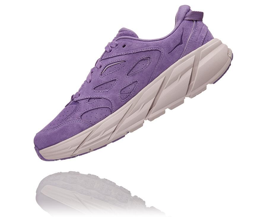 Basket Hoka One One Clifton L Suede Homme - Violette - ZXQ-741860